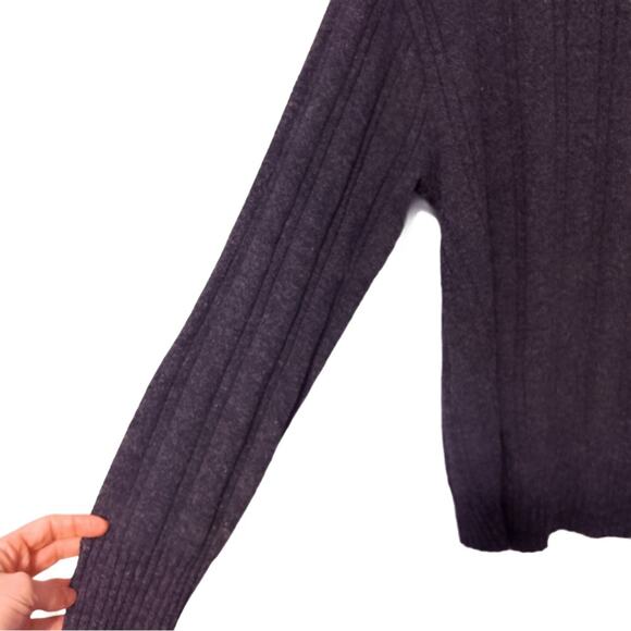 U.S. Polo Men’s Crew Neck Cotton Ribbed Sweater Heather Gray Size Large - Picture 4 of 7